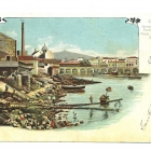 13545_-_Catania_-_Spiaggia_del_Vecchio_Porto_con_vista_del_Ponte_della_Ferrovia_e_dell_Etna